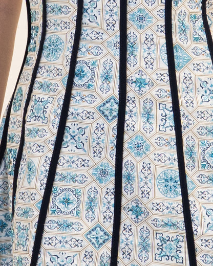 Blue tile dress
